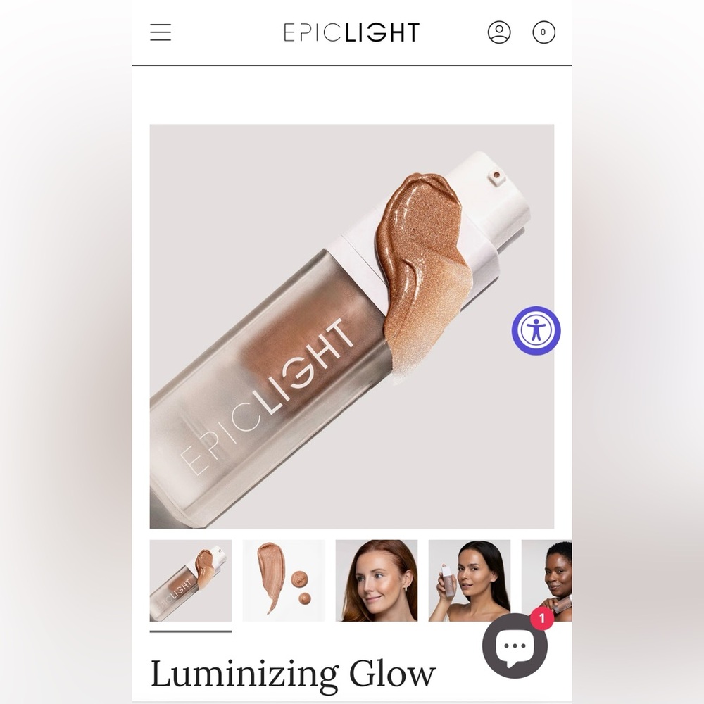 Epic light, luminizing glow gel, new inbox, oil, free, multi use lumen Iser, 1oz